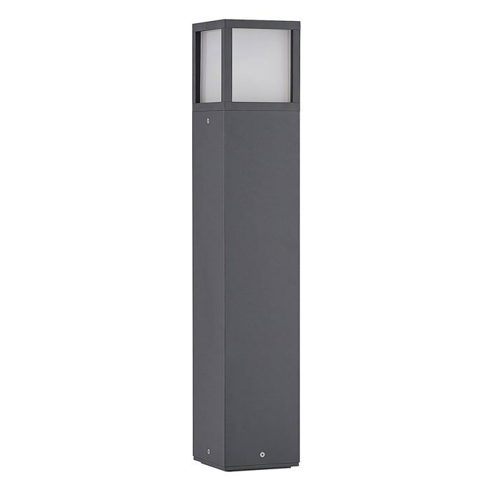 Borne lumineuse - Lucande - lampe de jardin - Aluminium - gris foncé
