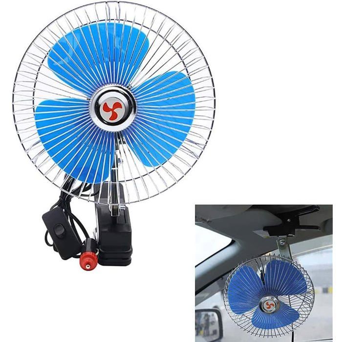 Ventilateur de voiture électrique 12V/24V pour intérieur de camion petit ventilateur de plafond pou ACCESSOIRES FABRICATION MAISON