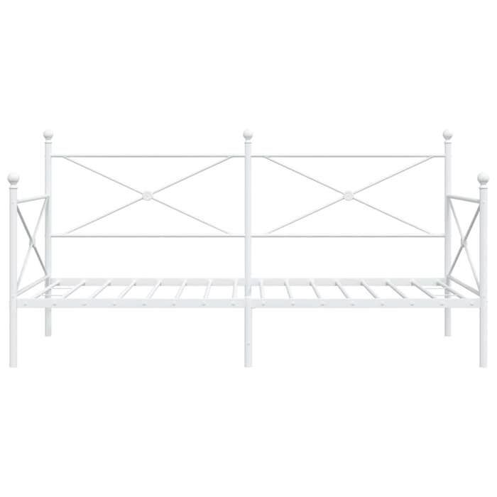 Lit de repos sans matelas blanc 100x200 cm acier_2 ans garantie_12357