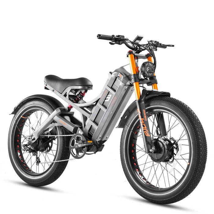 Vélo Électrique Tout Terrain Double Moteur Haute Puissance Homme eAhora Romeo Pro II Pneu Fat 26×4 0 Suspension Tout