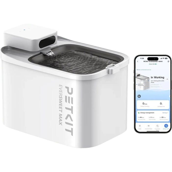 Fontaine à eau pour animaux - PETKIT - Eversweet Max UVC - 3 l - UVC - Automatique Fontaine à eau pour animaux - PETKIT - Eversweet Max UVC - 3 l - UVC - Automatique