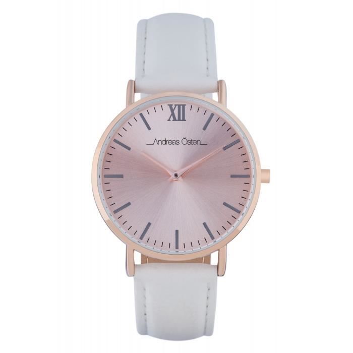 Montre Bracelet Classique ANDREAS OSTEN Femme AO-240 Quartz - Doré, Blanc, Rose - Neuf Avec étiquettes