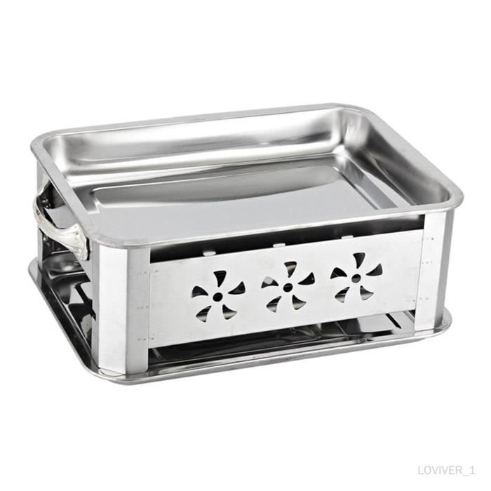 Barbecue Barbecue Grill de Table à Charbon 45x35cm respirant