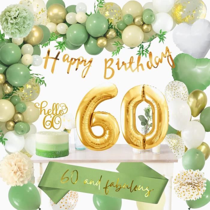 6 Ballons anniversaire 60 ans - Décoration - Article et décoration de fête  - Achat & prix