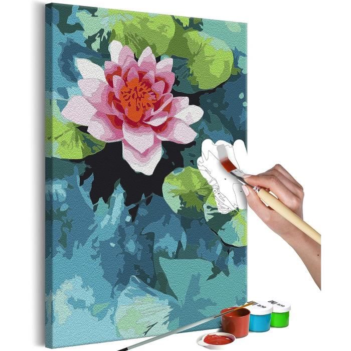 Kit de peinture par numéro pour adultes, art abstrait botanique de fleurs  de jardin, kit de bricolage de peinture acrylique pour débutants faciles,  décor d'art mural de chambre à coucher 