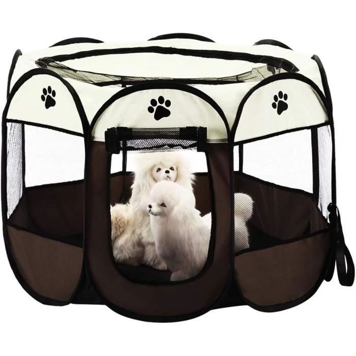 Meilleurs prix pour enclos octogonal pour animaux de compagnie, tente pour animaux résistante - en tissu Oxford, pliable, adaptée aux chats et aux