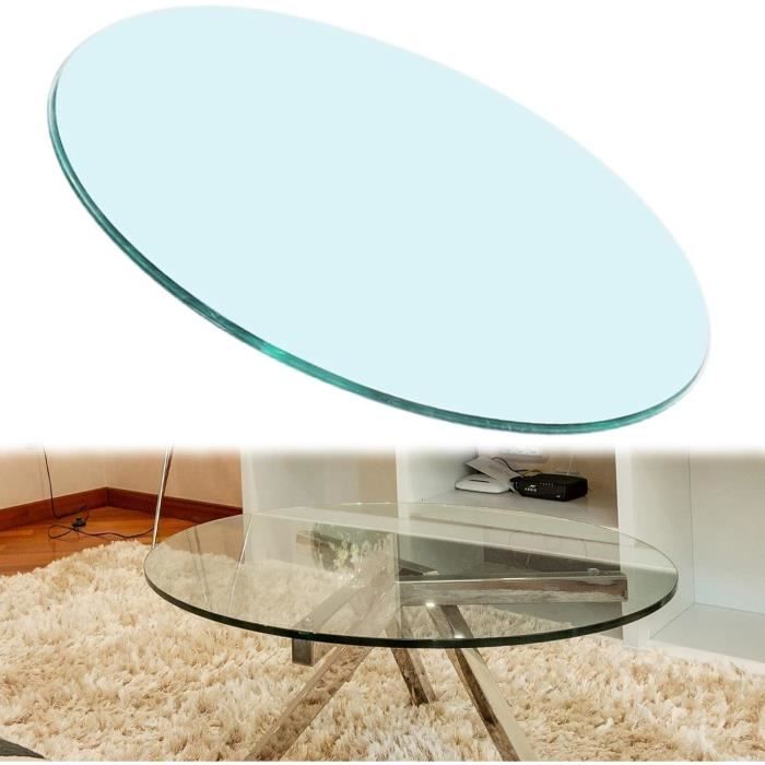 Plateau De Table Rond En Verre Trempé 7 Mm – Diamètre 360 Mm, Transparent Et Résistant - 5