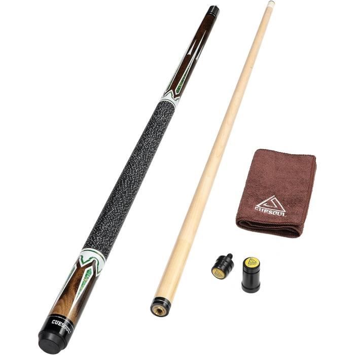 CUESOUL 58 pouces 19 oz 1/2 Pool de billard en érable articulé/bâton de