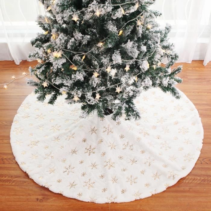 Tapis Sapin De Noel Tapis De Sapin Arbre Noel Decorations D Arbre De Noel Jupe Brodee Blanche Perles Peluche Blanc Cdt9 Achat Vente Pied De Sapin De Noel Soldes Sur Cdiscount Des Le 20 Janvier Cdiscount