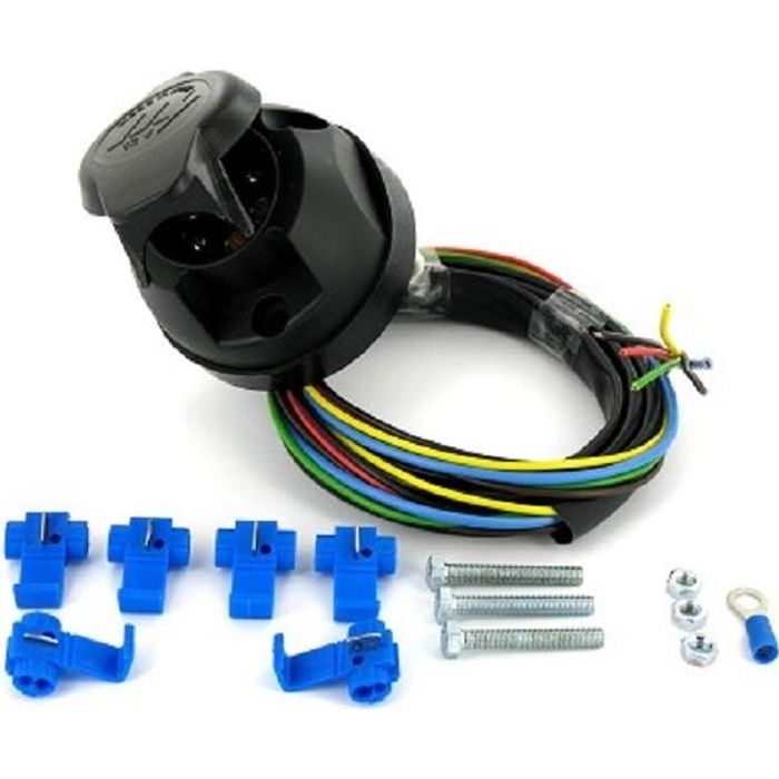 faisceau electrique pour remorque 7 broches feux vert lider cdiscount auto