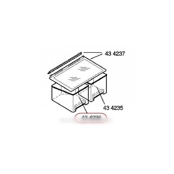 BAC À LÉGUMES - BOSCH - 00434236 - Réfrigérateur - Pièce dorigine - Modèles compatibles