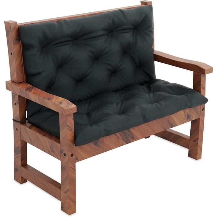 Coussin Pour Banc De Jardin 100x50x5 Cm - Tissu Étanche, Antidérapant, Avec Fermeture Éclair - Confort Extérieur - 5