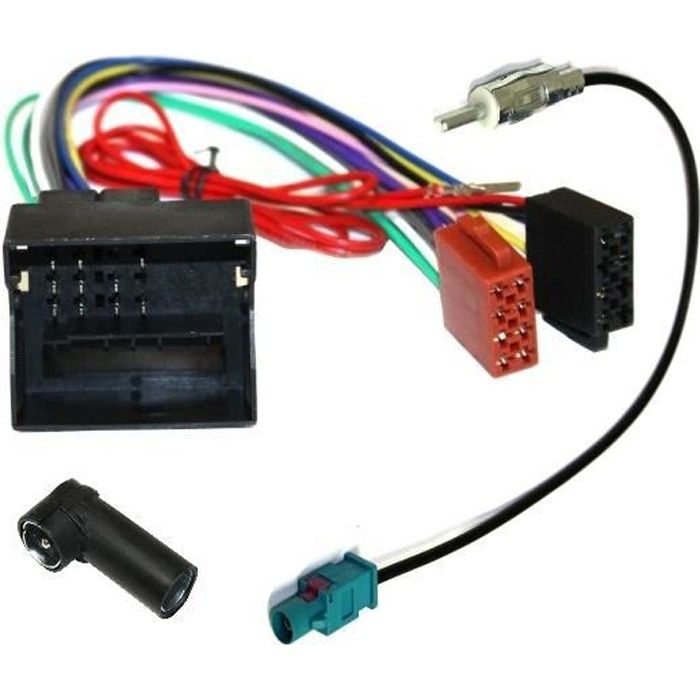 Faisceau autoradio connecteur ISO> ISO avec possibilité inversion  alimentation - Cdiscount Auto