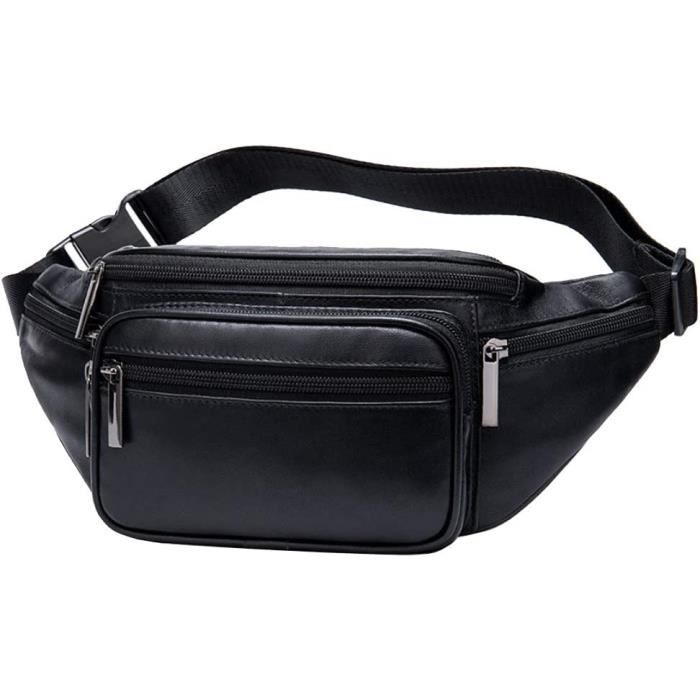 Banane en cuir noir shop
