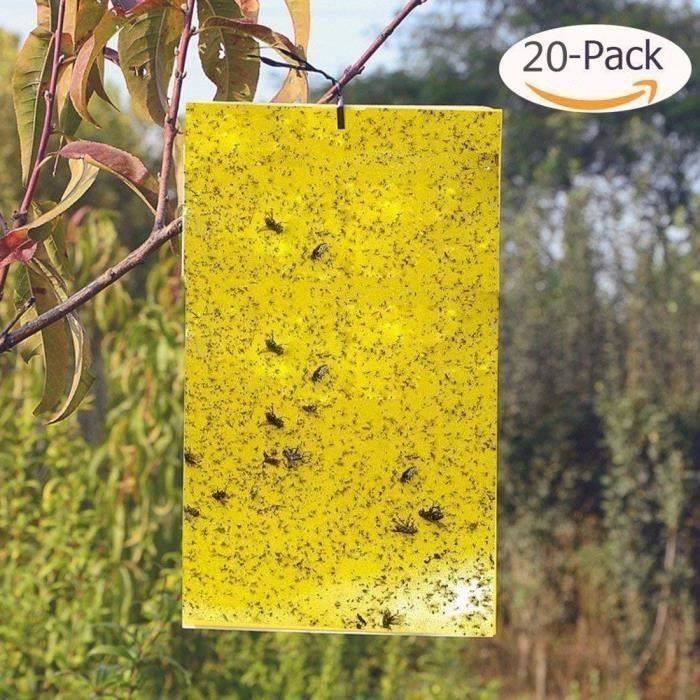 lot de 20 pieges jaunes engluees contre les mouches blanches mouches des terreaux et pucerons ailes anti insectes pour plant e35645 cdiscount animalerie