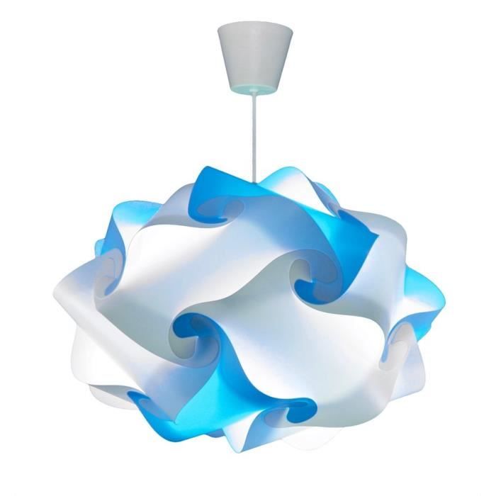 Creativ Lamp Suspension Luminaire Lustre Chambre O40 Cm Led Pret A Brancher Enfant Adulte Ado Mix Bleu Et Blanc Achat Vente Creativ Lamp Suspension L Soldes Cdiscount