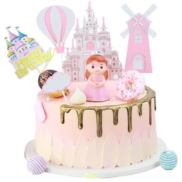 Gateau De Chateau De Princesse Decoration Gateau Anniversaire Fille Cupcake Topper Decoration De Gateau Pour Garon Fille P 874 Cdiscount Maison