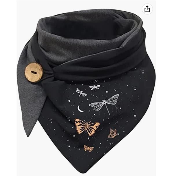Femme Hiver Chaud Élégant Foulard en Coton Imprimé Pissenlit Chic - Main Image
