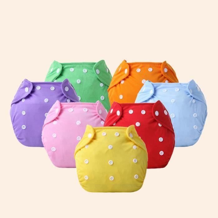 Lot 7 Couches Lavables Pour Bebe Fille Garcon Couches Culottes Anti Fuite Impermeable Etanche Achat Vente Couche Lavable 8841224005431 Cdiscount