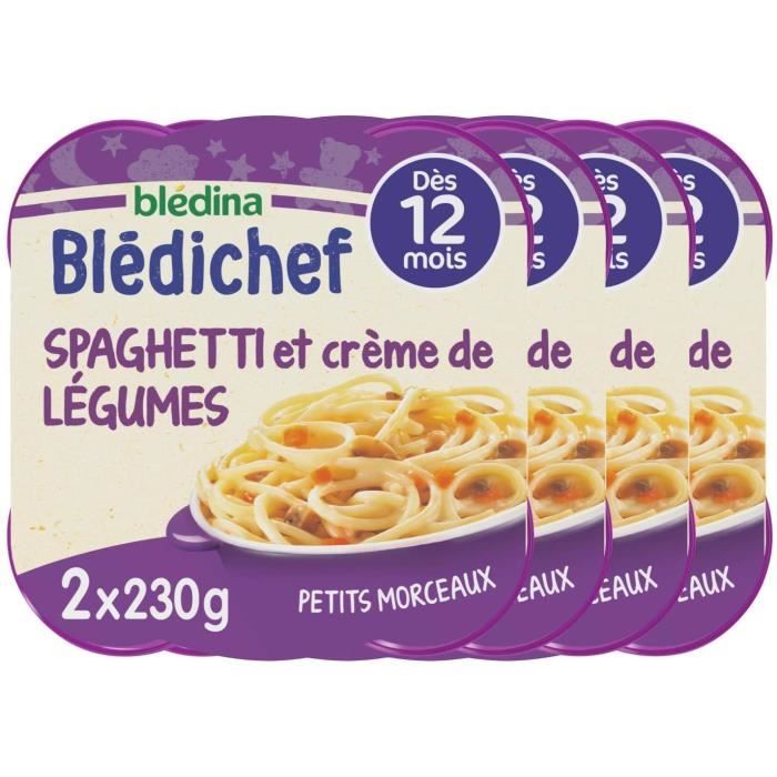 BLEDICHEF 2x230g Petits Spaghetti et Crème de Légumes - Dès 12 mois - Drive  Z'eclerc