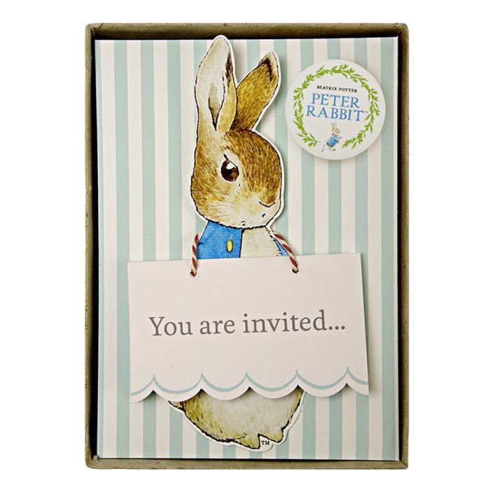 Thematique De Peter Rabbit Pierre Lapin Invitation De Fete X8 Avec Enveloppes Beatrix Potter Cdiscount Beaux Arts Et Loisirs Creatifs