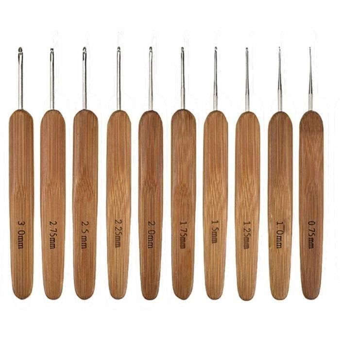 Set Crochet Dreadlocks Alileader - 4 Aiguilles (0.5-0.8mm) - Poignée Ergonomique - Boîte Rangement