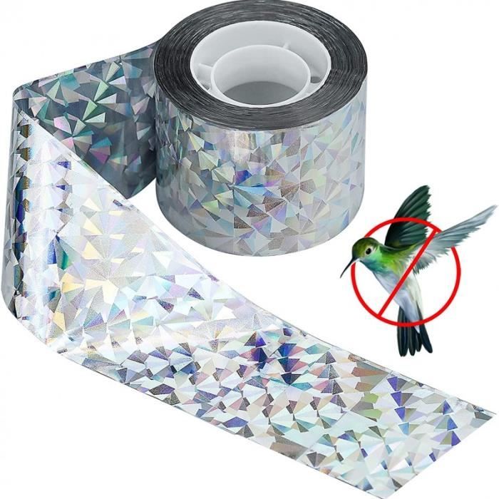 Ruban Répulsif Anti-oiseaux - 2 Rouleaux De 80m X 2,4cm - Double Face Réfléchissant, Effraie Les Oiseaux Sans Les Blesser