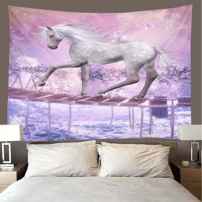 Rancheng Polyester Tapisserie Tenture Murale Cheval Courant Cheval Sauvage Imprimé Nappe Rideau Couvre-lit Tapis de Plage Décor 150cmx130cm #1 Rancheng Polyester Tapisserie Tenture Murale Cheval Courant Cheval Sauvage Imprimé Nappe Rideau Couvre-lit Tapis de Plage Décor 150cmx130cm #1