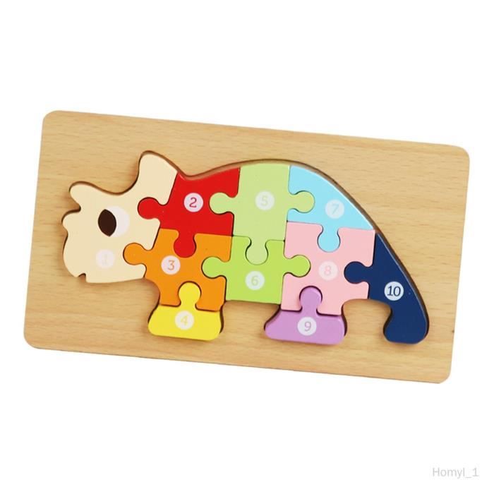 Puzzle en bois pour tout-petits de 2 à 3 ans 6 puzzles en bois