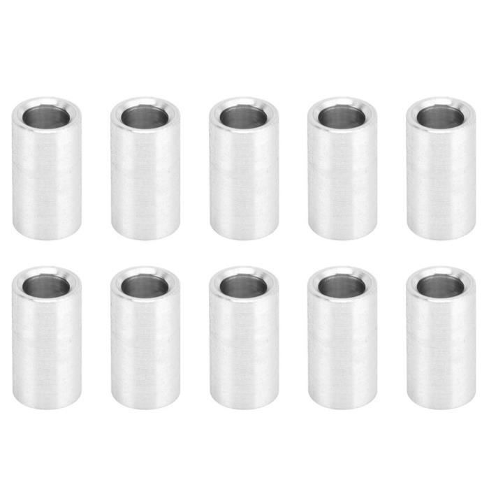 Lot De 8 Entretoises Pour Roulements De Patins à Roulettes – Aluminium, Pour Essieu 8 Mm, Argent, Résistantes à L'usure