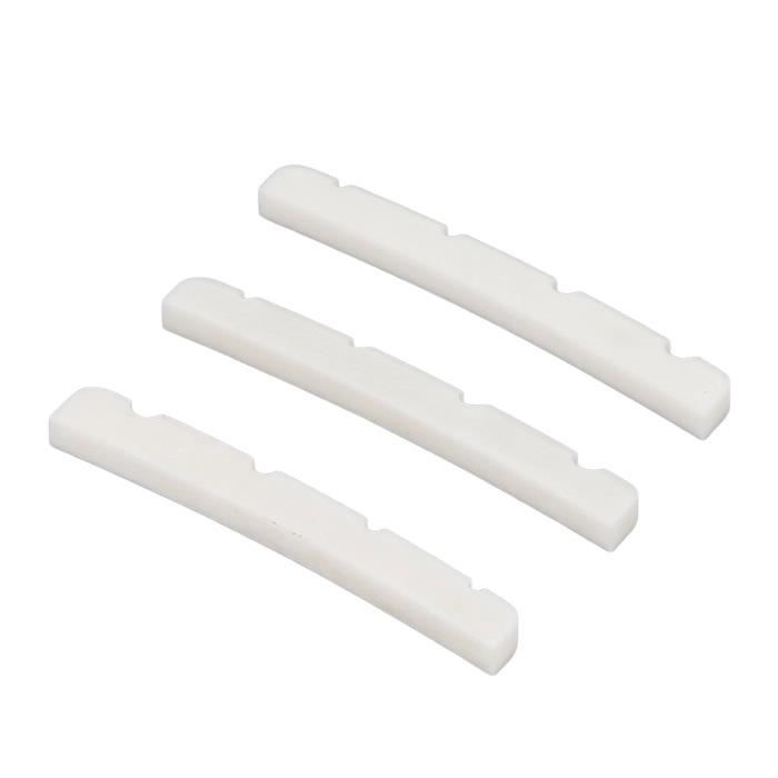 Sillet Os Écru Guitare Basse 52x10x6 Mm - Nut En Os Naturel Non Fendu Pour Meilleure Résonance