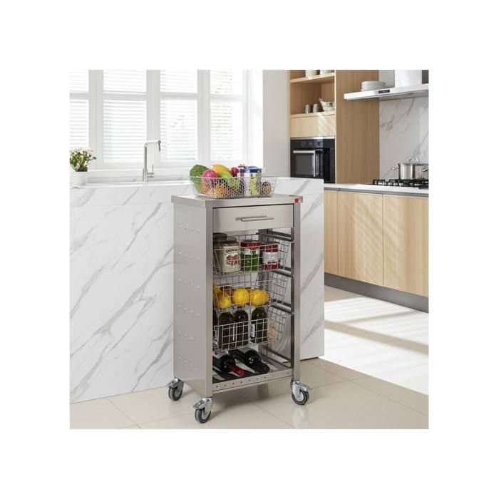 Desserte cuisine en inox