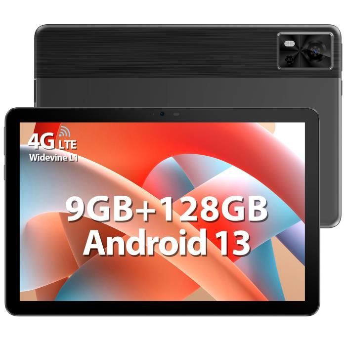 Tablette tactile - DOOGEE - T10E - 128Go - Android 13 - Double SIM - Noir