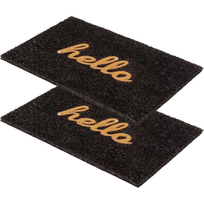 Lot De 2 Paillassons Et Coureurs Paillettes Scintillantes - Crème Antidérapant - Luxe