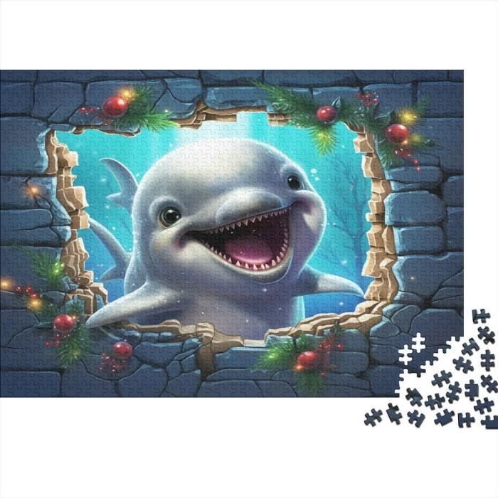 Puzzle Noël 1000 Pièces Adultes - 70x50cm, Papier épais, Cadeau Famille, Jeu Relaxant