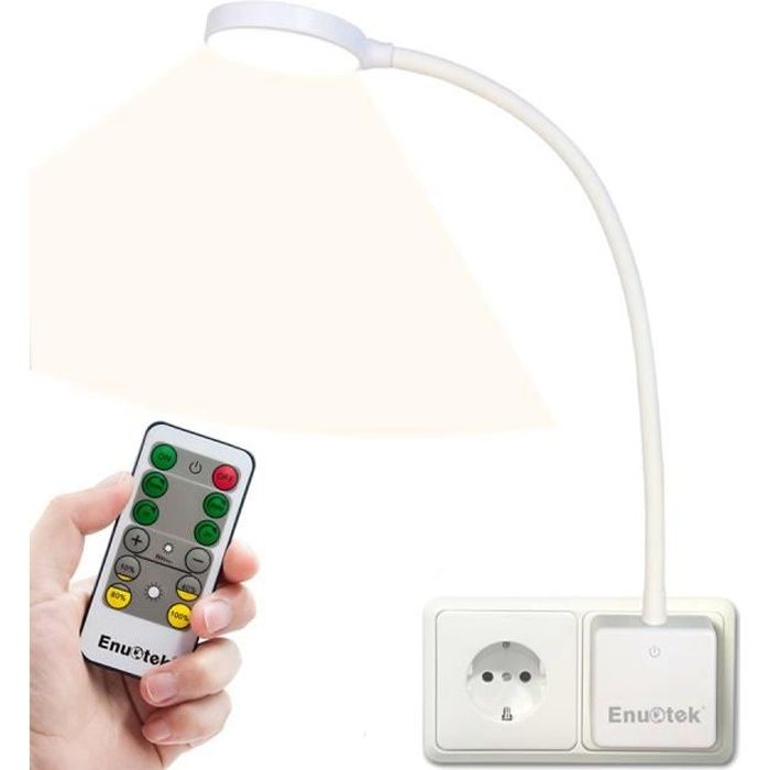 Lampe De Lecture Chevet Liseuse Murale Led Dimmable Sur Prise De