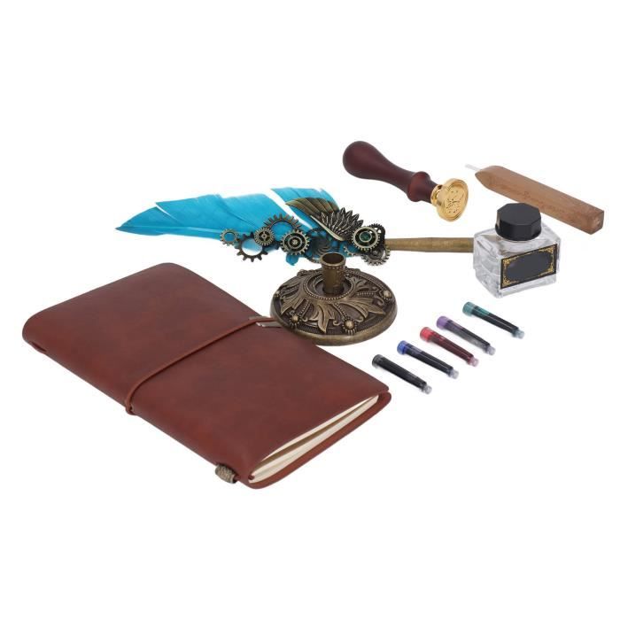 Stylo Plume En Bambou Naturel - Fait Main Avec Boîte Bambou - Pointe Acier - Cadeau Élégant Et Écologique