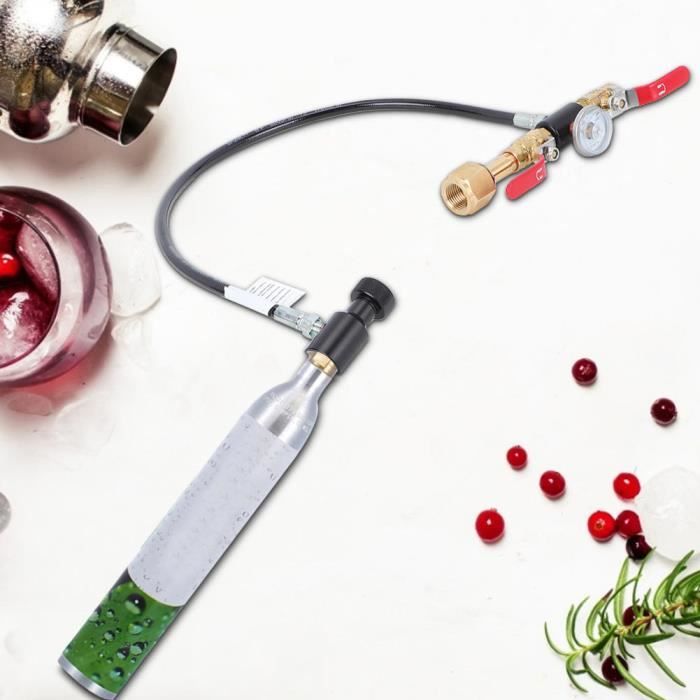 Adaptateur De Remplissage CO2 Pour Machine à Café - Noir Acier Inoxydable - Filetage TR21-4 / W21.8-14 - Garosa