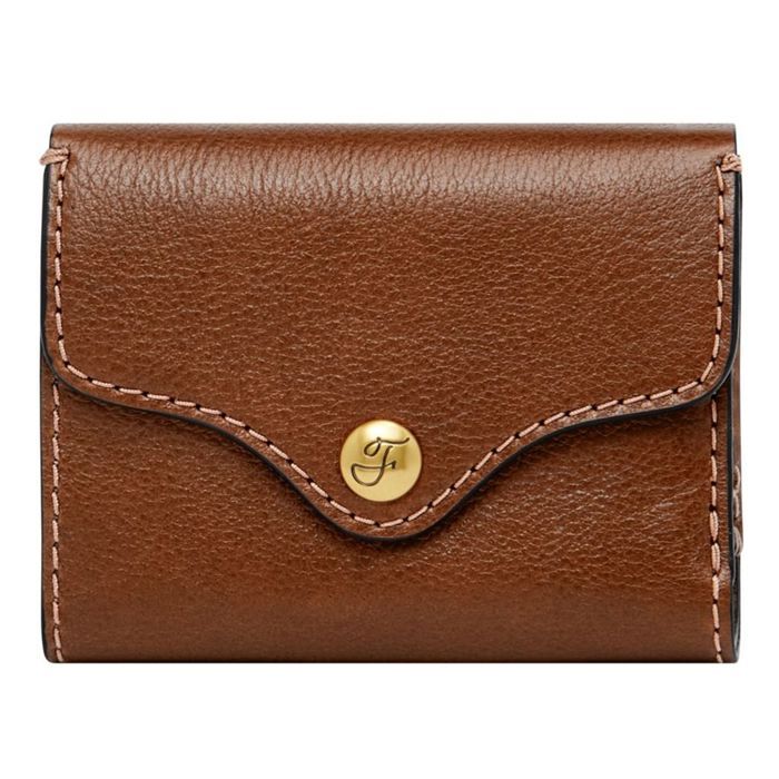 Portefeuille/porte-monnaie Zippé FOSSIL En Cuir Vintage Marron - Occasion - Pour Femme