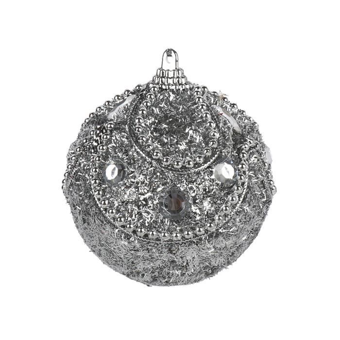 SOFPLATE 160 Boule De Mousse Pailletée Argentée Pour Vase