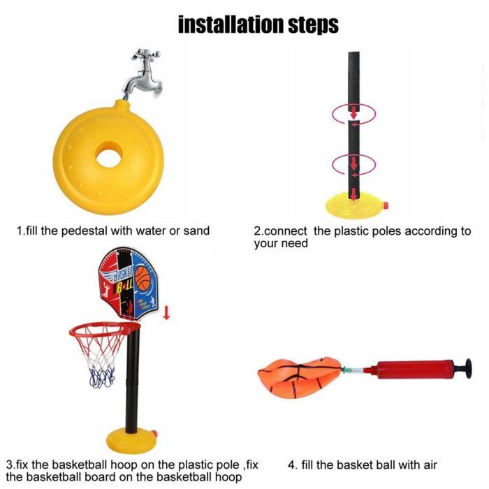 Lot De 4 Mini Ballons De Basket Gonflables En PVC – Jouets Sportifs Pour Enfants, Avec Gonfleur