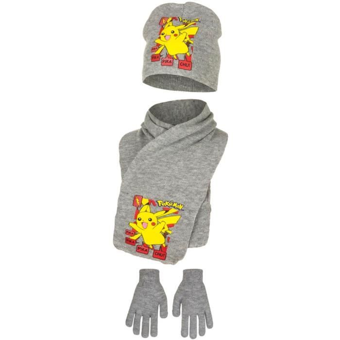 Echarpe gant bonnet enfant Pokemon gris 52 - Cdiscount Prêt-à-Porter