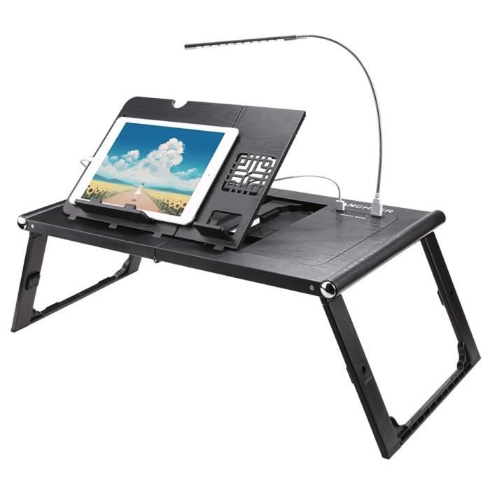 Table Ordinateur Portable Pad Pliante Avec Power Bank 10000mah