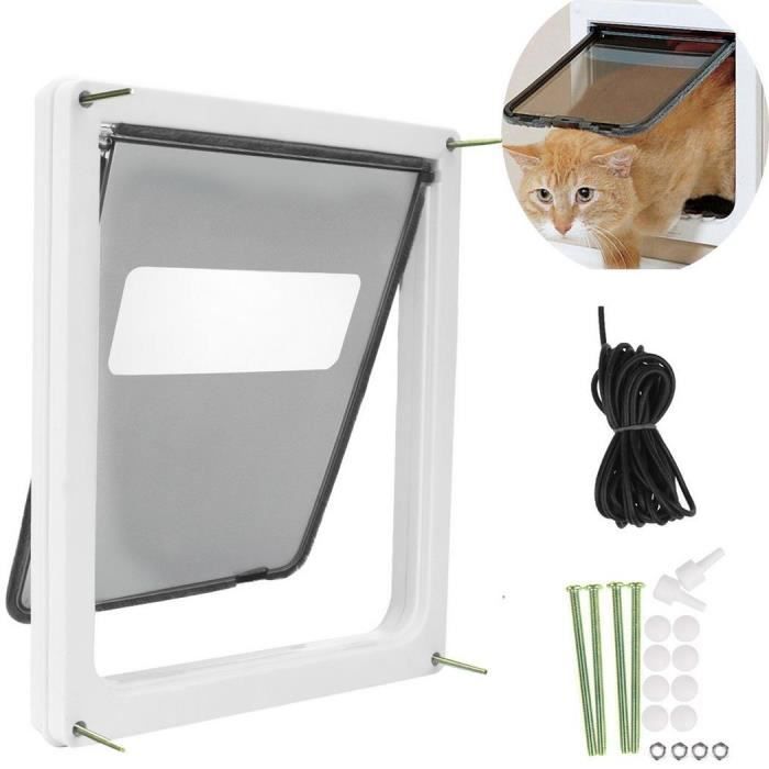 Chatiere Pour Chat Chien Animaux Double Portes Grande Taille Blanc Cdiscount Animalerie Chatiere Pour Chat Chien Animaux Double Portes Grande Taille Blanc Cdiscount Animalerie