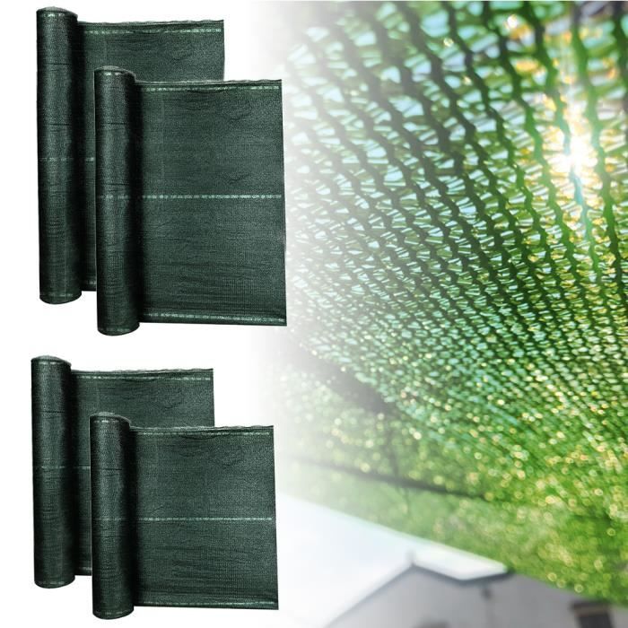 Filet De Clôture HDPE Vert Foncé 0,8x2 M - Protection Balcon, Jardin, Terrasse - Anti-UV, Brise-vue, Résistant Aux Intempéries
