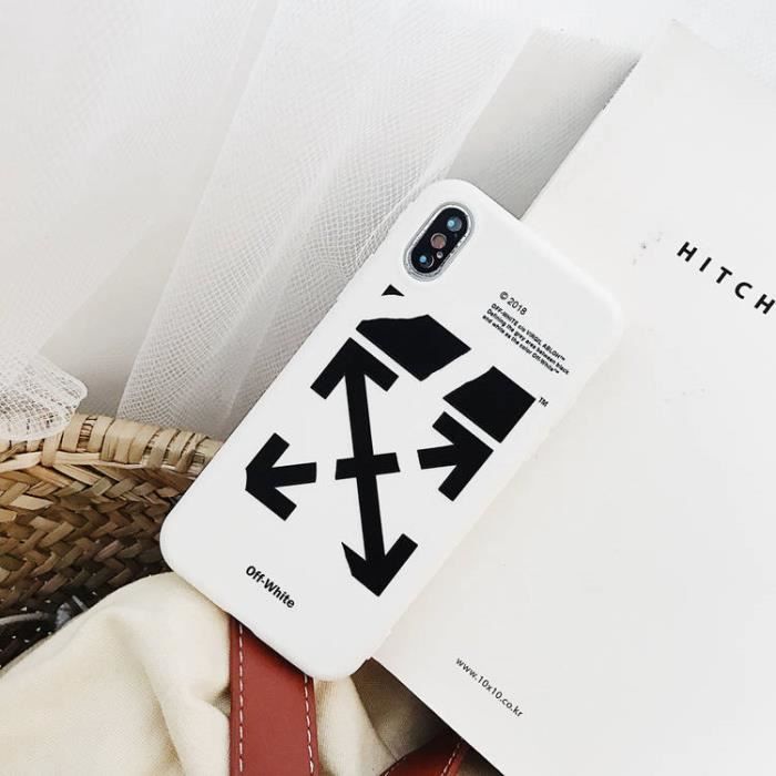 Coque iPhone XS MAX OFF WHITE Logo Noir Coque Bumper Housse Etui pour iPhone XS MAX Cdiscount Telephonie