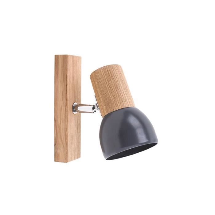 Spot Cuisine Gris Anthracite Et Bois Castiglione Achat Vente Spot Cuisine Gris Anthracite Cdiscount