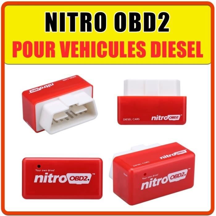 pour véhicules essence ou diesel Minkoll Appareil Plug & Drive économiseur carburant avec puce Eco Nitro OBD2 régulateur puissance moteur