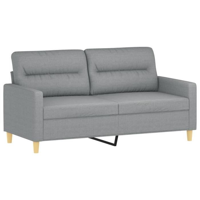Canapé 2 places - MOTHINESSTO - YY17844 - Gris clair - Tissu 100% polyester - Design contemporain