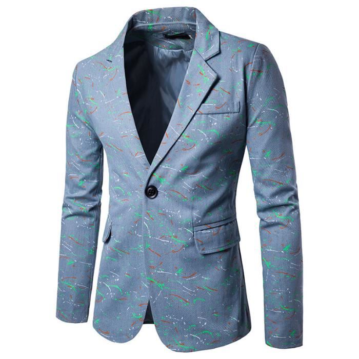 Veste de Costume Homme Motif de Laque Color Mode et Loisirs